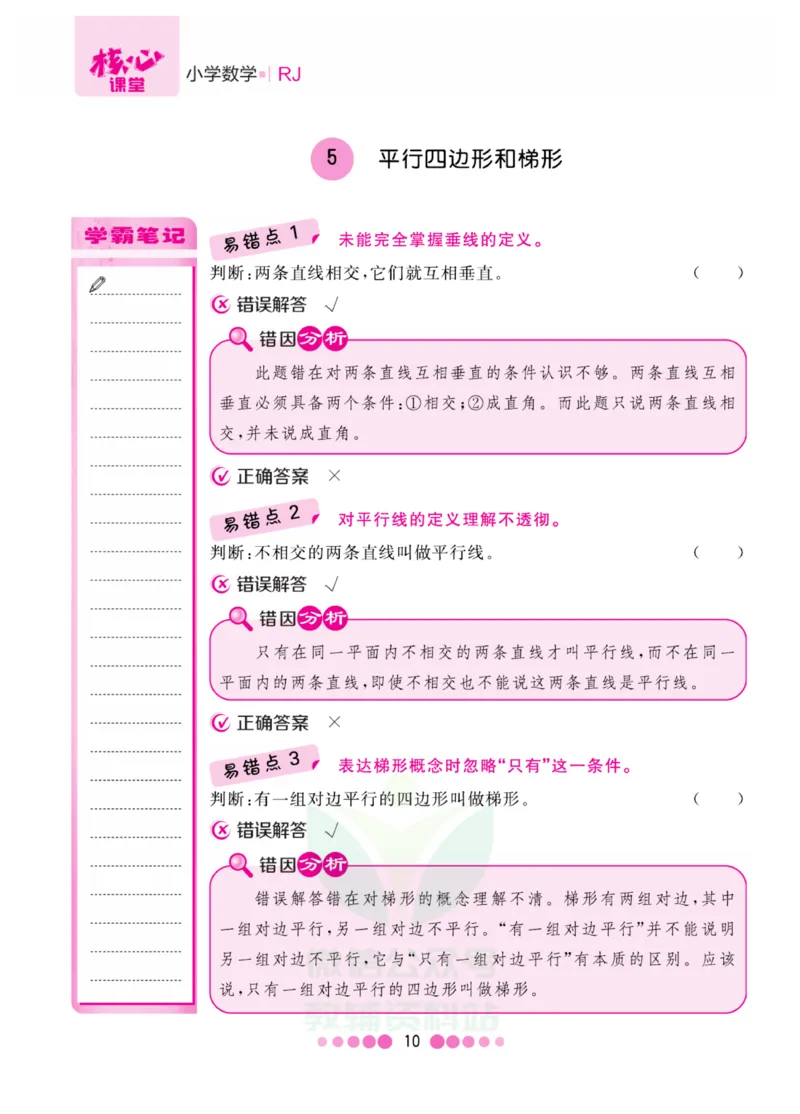 四年级上册数学人教版易错清单_小学1-6年级全部试卷_数学_四年级_3-9-3、小学四年级数学上册_3-9-3-1、复习、知识点、归纳汇总_人教版