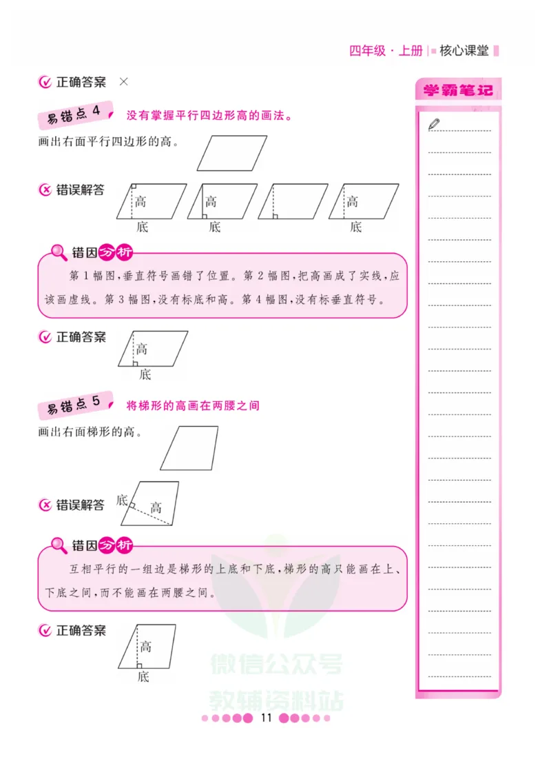四年级上册数学人教版易错清单_小学1-6年级全部试卷_数学_四年级_3-9-3、小学四年级数学上册_3-9-3-1、复习、知识点、归纳汇总_人教版