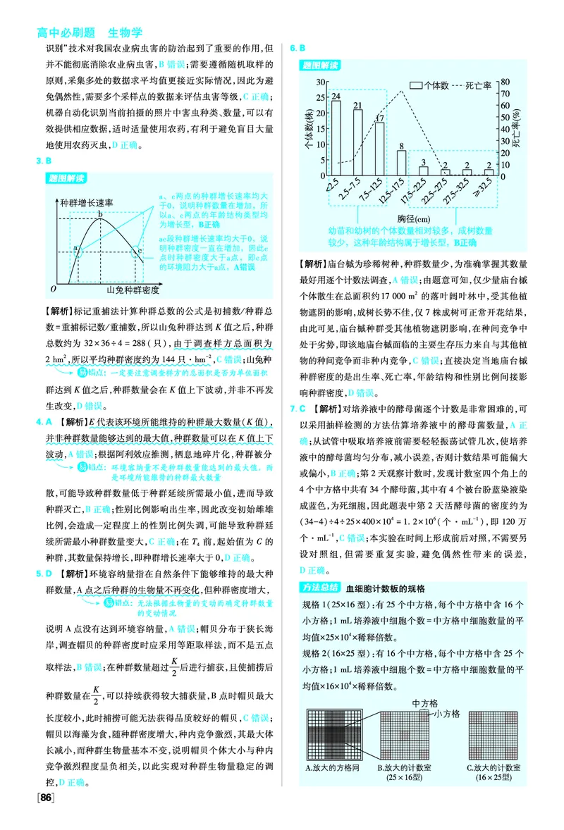第1章种群及其动态_生物_2026版高中必刷题生物人教版_2026春高中必刷题生物必修2RJ_答案生物选修2