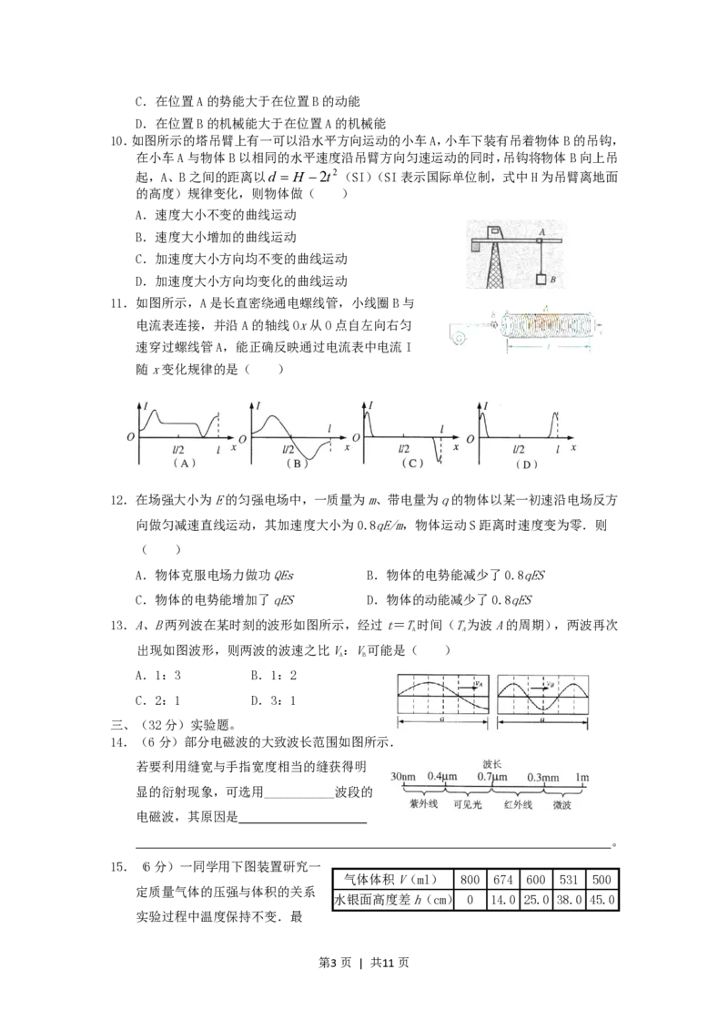 2005年上海高考物理真题及答案_zz20高中真题试卷_物理高考真题试卷_旧1990-2007&middot;高考物理真题_1990-2007&middot;高考物理真题&middot;PDF_上海