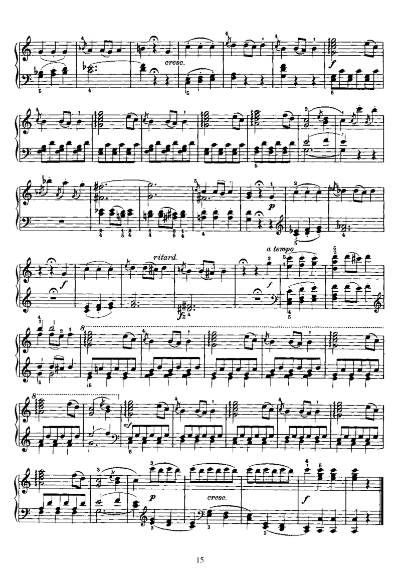 海顿奏鸣曲No_50_in_C_一万首著名钢琴曲谱哈农贝多芬合集视频教学电子版高清无水印可打印_1古典钢琴知名音乐家谱_海顿钢琴谱全集