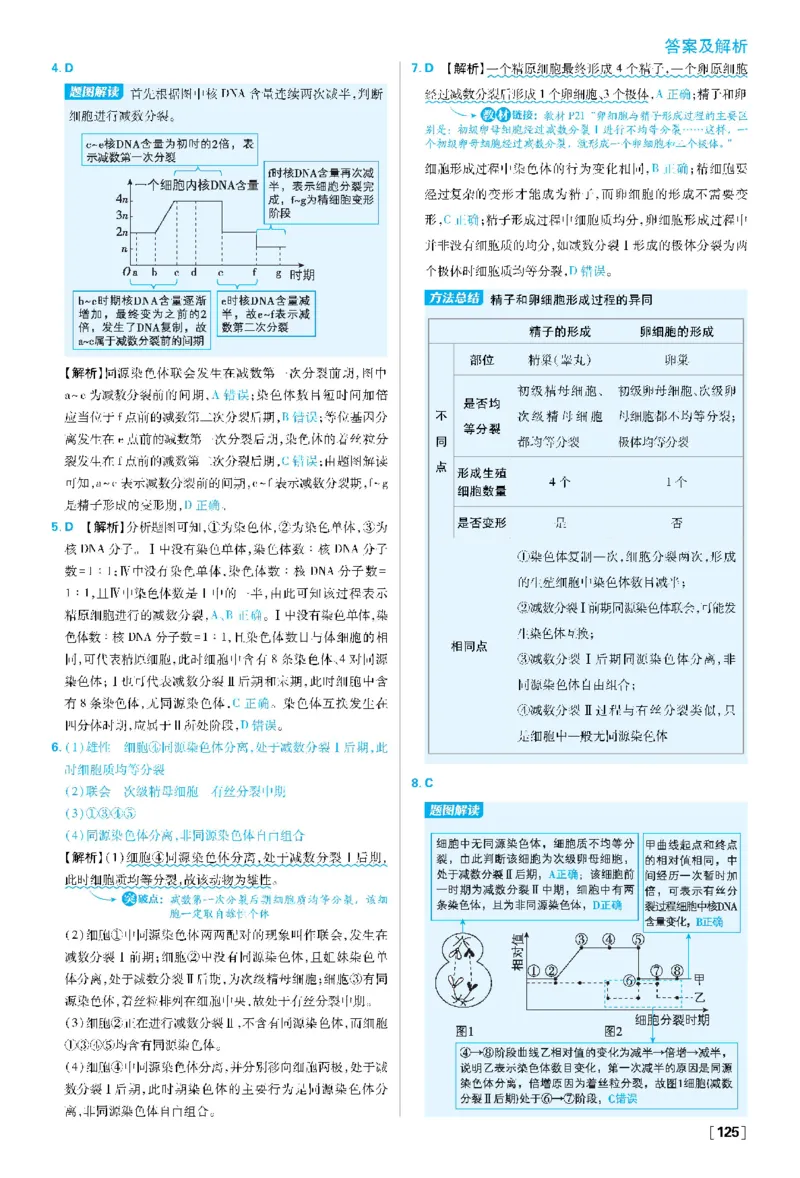 第2章基因和染色体的关系(1)_生物_2026版高中必刷题生物人教版_2026春高中必刷题生物必修2RJ_2026版高中《必刷题》教材同步版（生物）（必修2）
