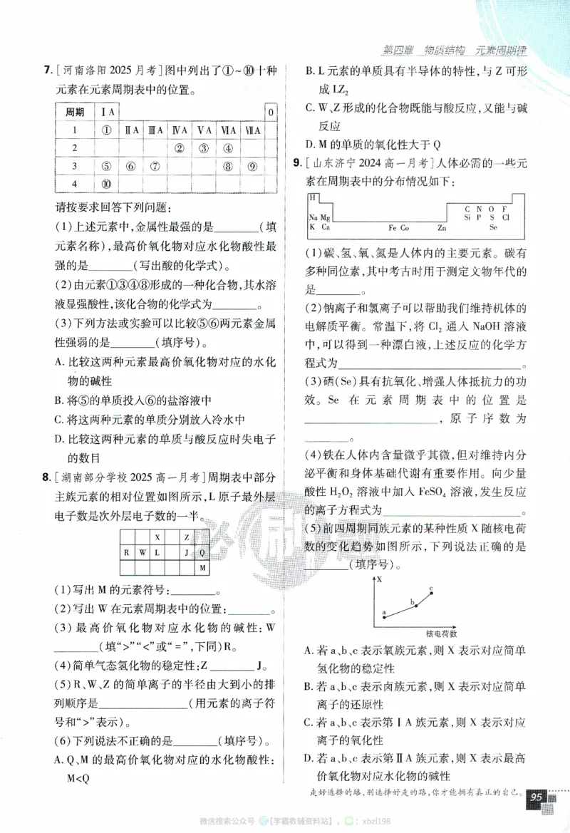 26版化学必刷题题目（必修一）_化学_2026版高中必刷题化学《人教》_2026版高中必刷题化学必修一（人教版）