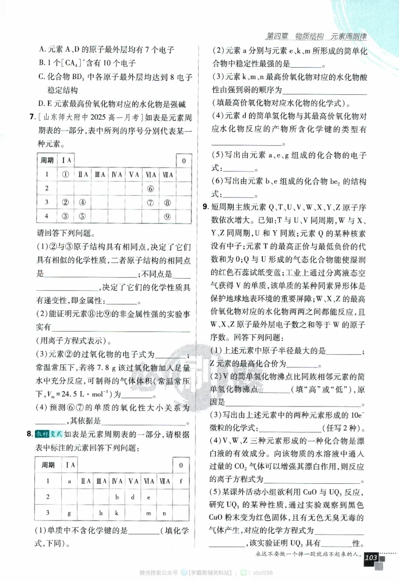 26版化学必刷题题目（必修一）_化学_2026版高中必刷题化学《人教》_2026版高中必刷题化学必修一（人教版）
