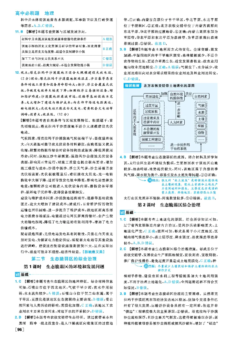 第二章_地理_2026版高中必刷题地理《人教》_2026春高中必刷题地理选修2RJ_答案地理选修2