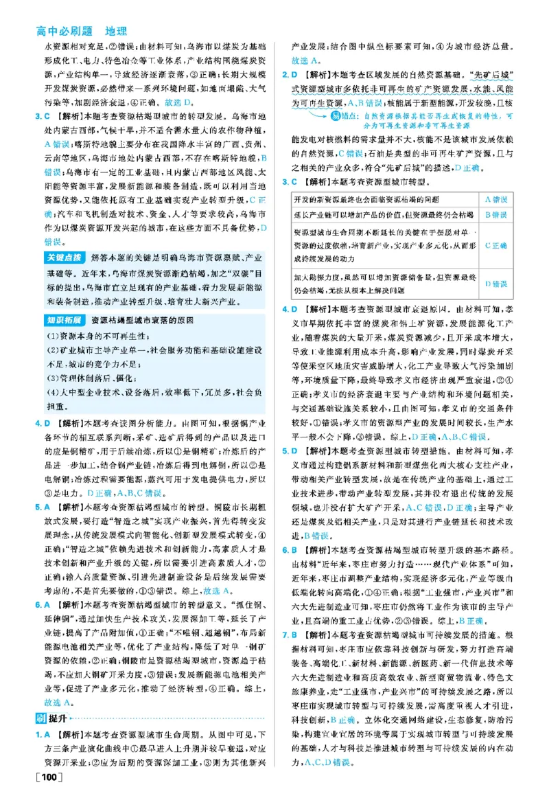 第二章_地理_2026版高中必刷题地理《人教》_2026春高中必刷题地理选修2RJ_答案地理选修2