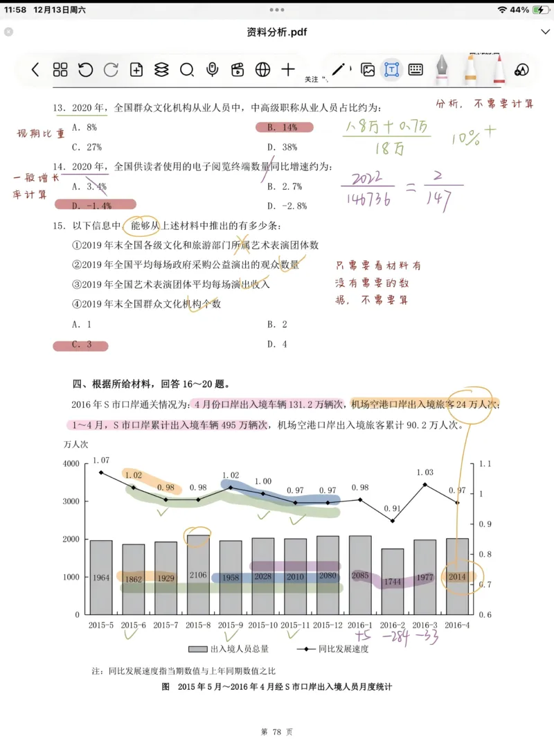 海海刷资料分析套题1-20（高照思路版）_2026考公资料_（01）花生十三_04刷题班2026年省考四海行测2000题海海刷(1)_笔记_花生十三丨26省考海海刷资料分析专项笔记_高照思路版