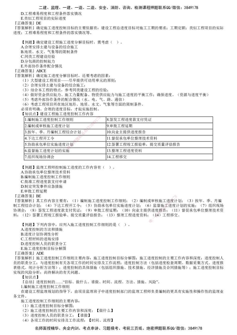 第01讲　建设工程施工阶段进度控制（一）_监理工程师_2025监理工程师_2025年监理工程师SVIP_2025年监理土建控制SVIP_03-习题精析✿实战特训✿模考通关