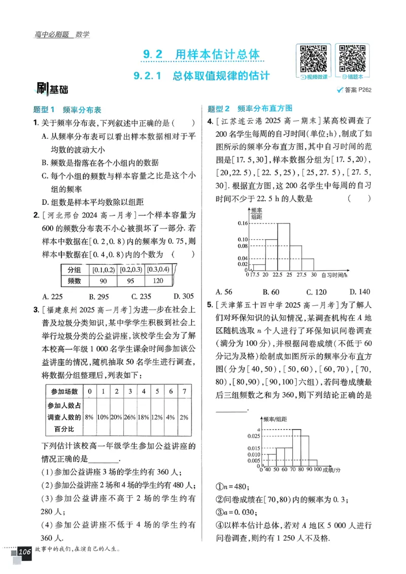 主书数学必修2_数学_2026版高中必刷题数学《人教A版》_2026春高中必刷题《人教A版数学必修2》