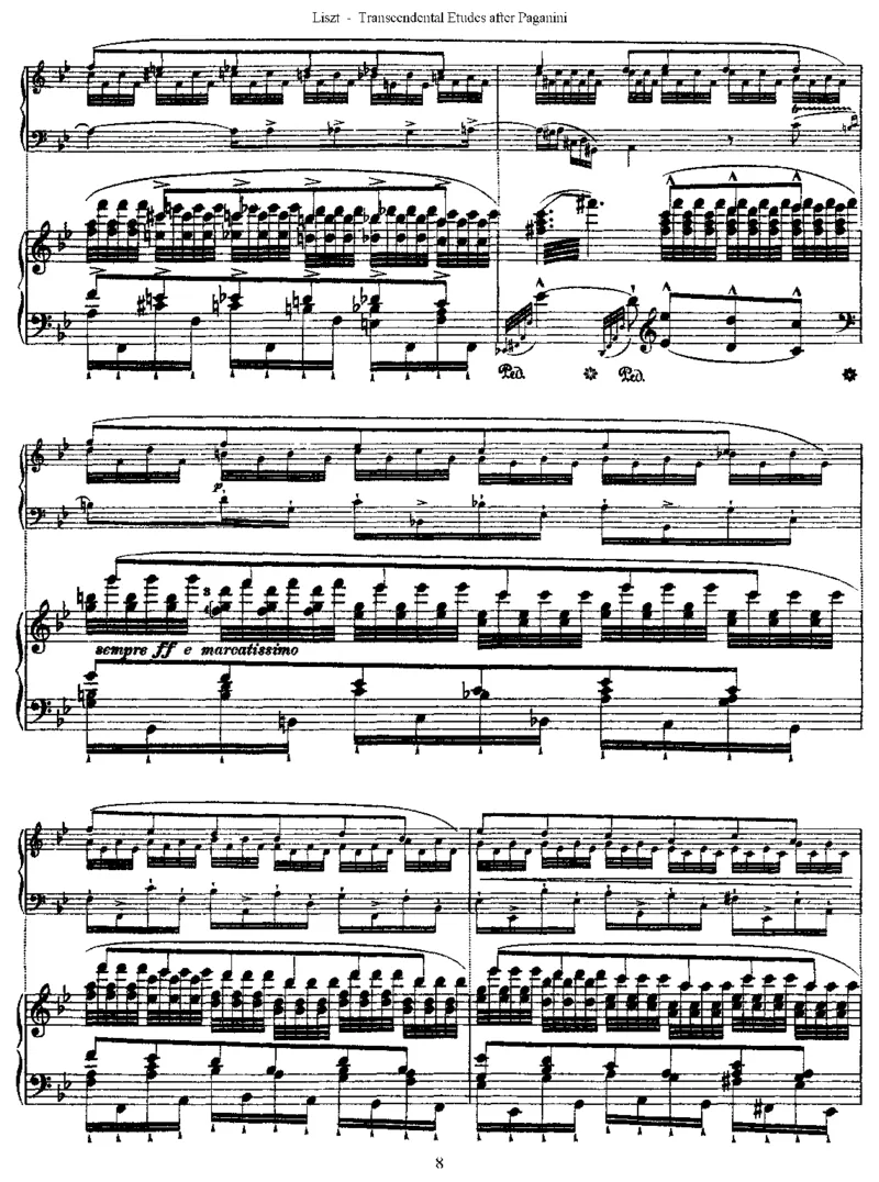 李斯特六首帕格尼尼练习曲钢琴谱_一万首著名钢琴曲谱哈农贝多芬合集视频教学电子版高清无水印可打印_1古典钢琴知名音乐家谱_李斯特钢琴谱全集
