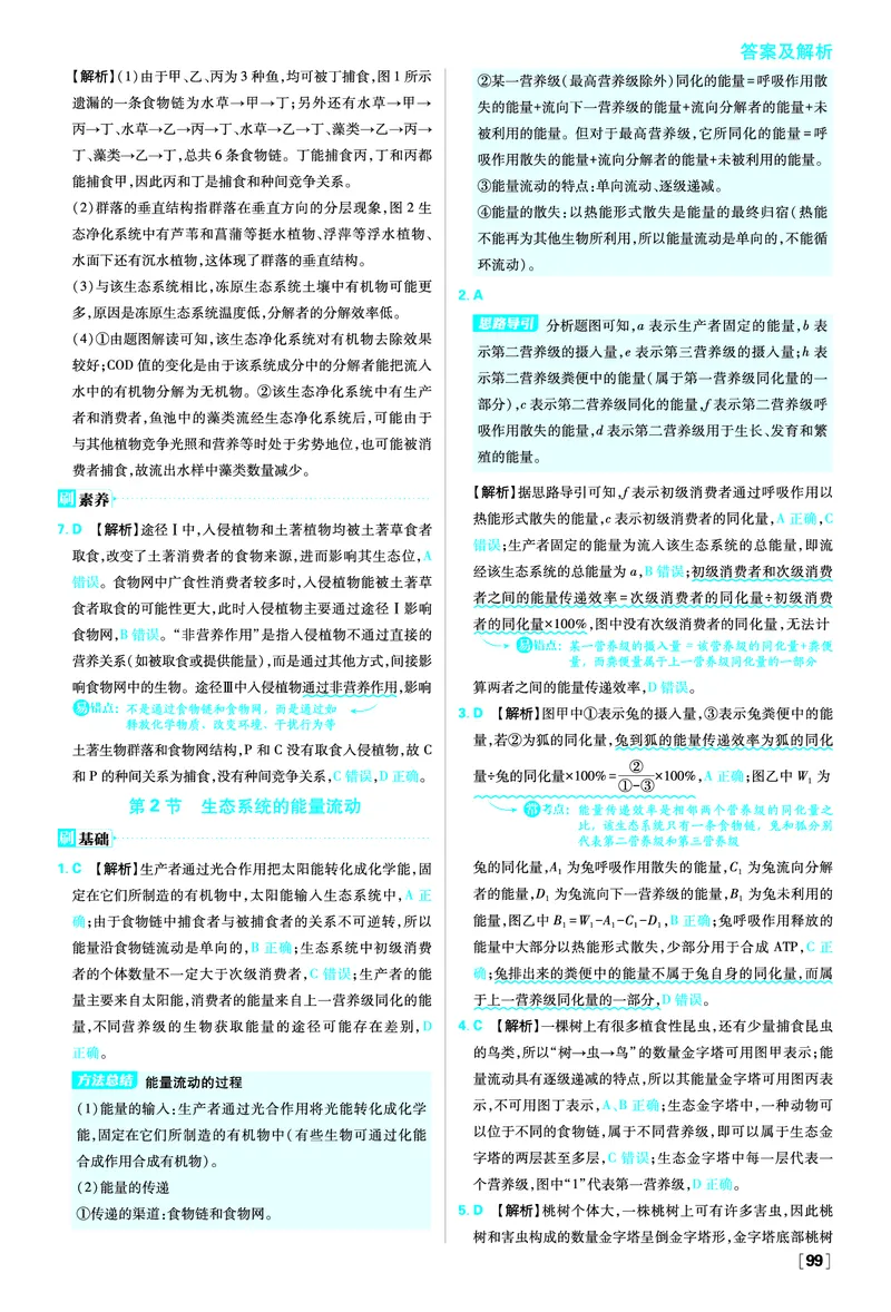 第3章生态系统及其稳定性_生物_2026版高中必刷题生物人教版_2026春高中必刷题生物必修2RJ_答案生物选修2