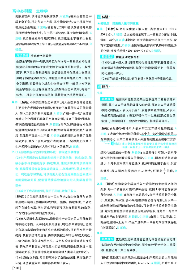 第3章生态系统及其稳定性_生物_2026版高中必刷题生物人教版_2026春高中必刷题生物必修2RJ_答案生物选修2