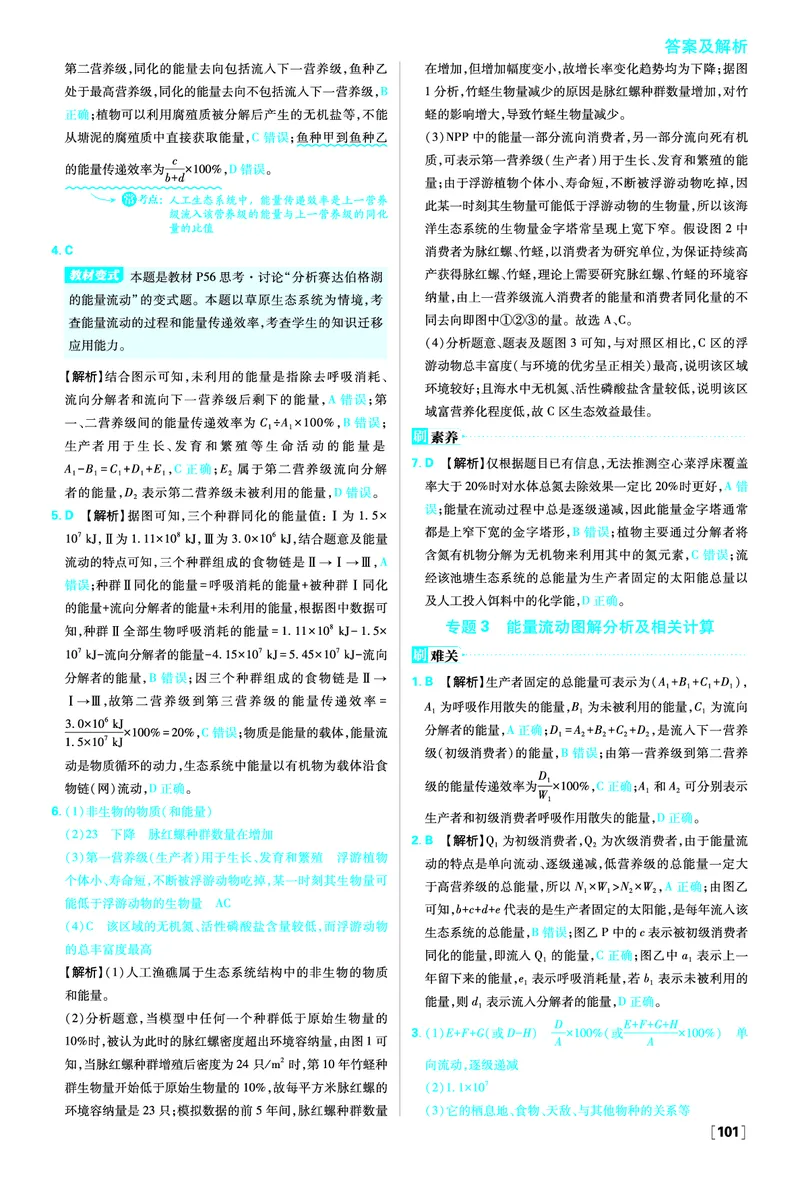 第3章生态系统及其稳定性_生物_2026版高中必刷题生物人教版_2026春高中必刷题生物必修2RJ_答案生物选修2