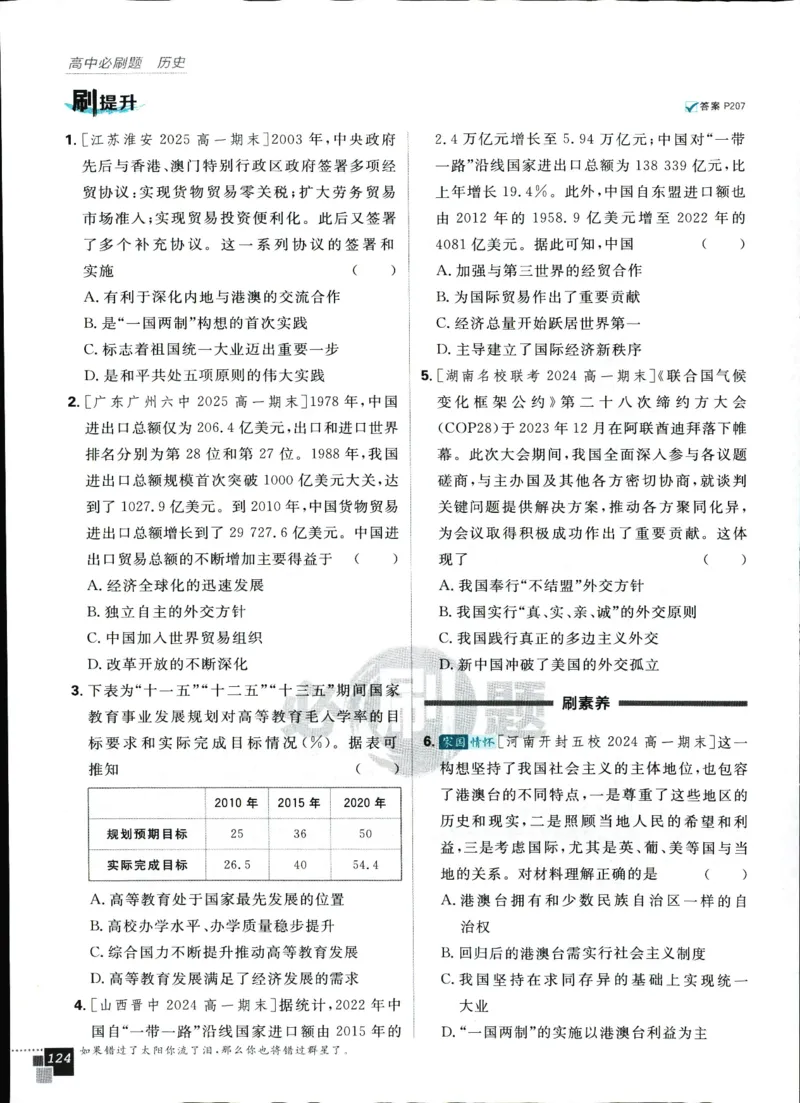 主书_历史_2026高中必刷题历史必修上RJ