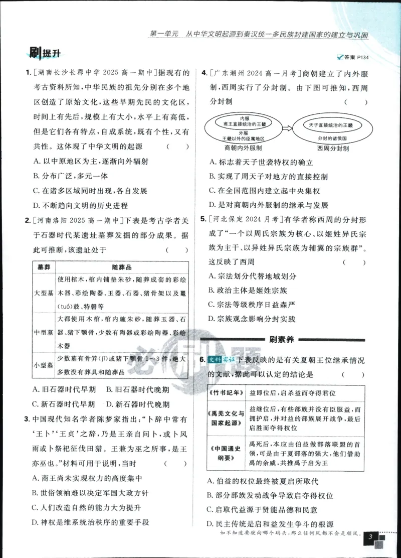 主书_历史_2026高中必刷题历史必修上RJ