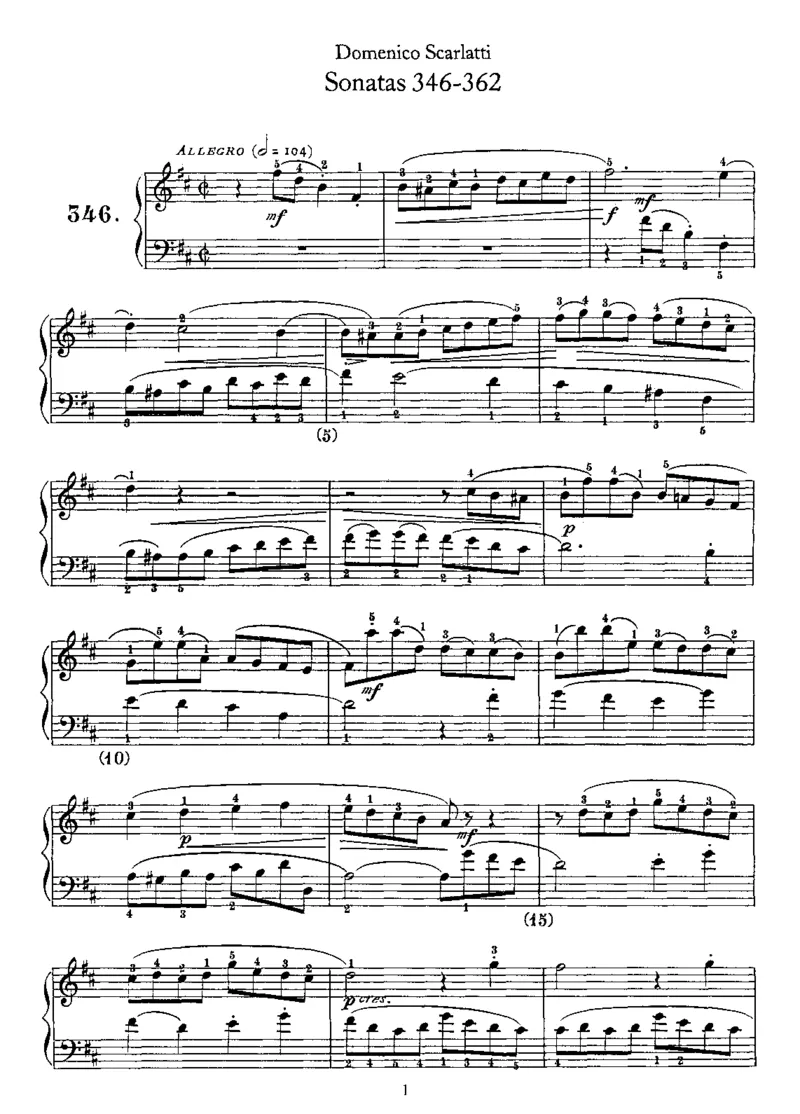 斯卡拉蒂钢琴奏鸣曲全集500首第346-362首ScarlattiSonatas钢琴谱_一万首著名钢琴曲谱哈农贝多芬合集视频教学电子版高清无水印可打印_1古典钢琴知名音乐家谱_斯卡拉蒂钢琴谱全集