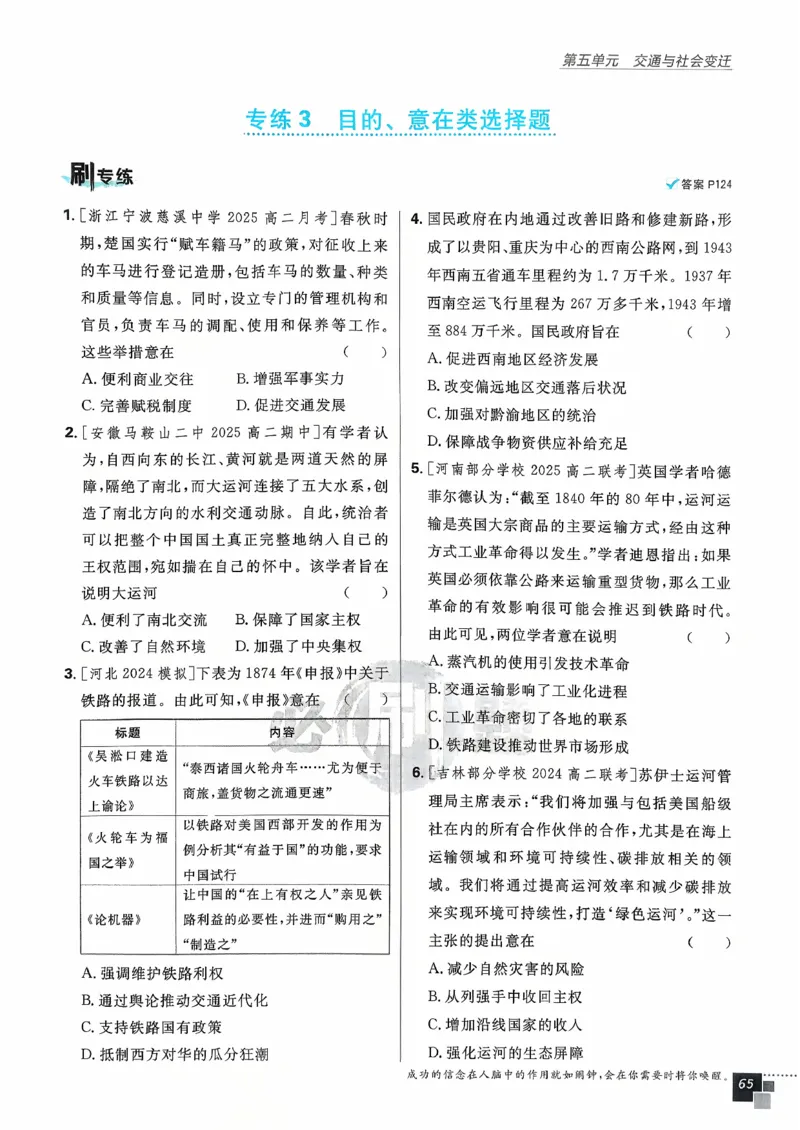 主书历史选修2_历史_2026春高中必刷题历史选修2RJ