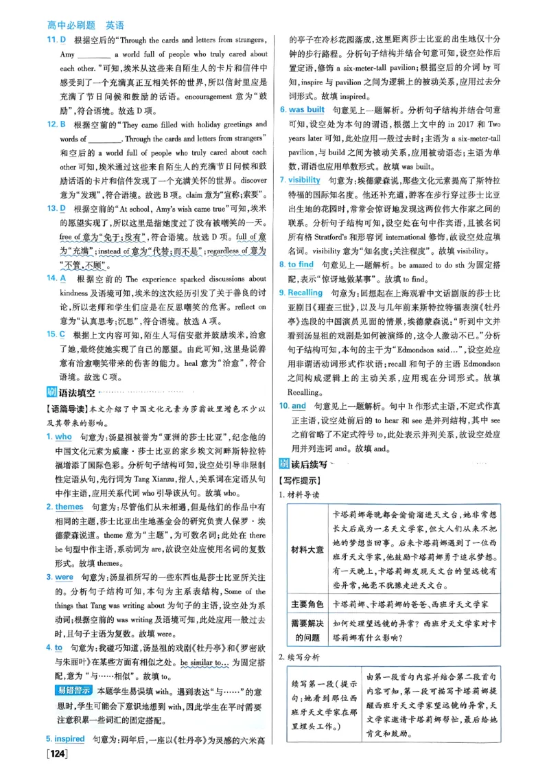 2026高一下必刷题答案_2026版高中必刷题_英语_2026版高中必刷题英语《外研》_2026版高中必刷题必修三外研