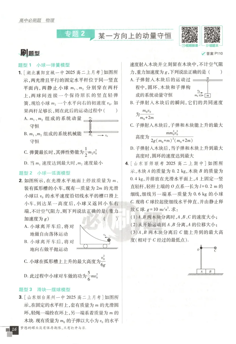 主书_2026版高中必刷题_物理_2026版高中必刷题物理鲁科版_高中必刷题物理选修一LK