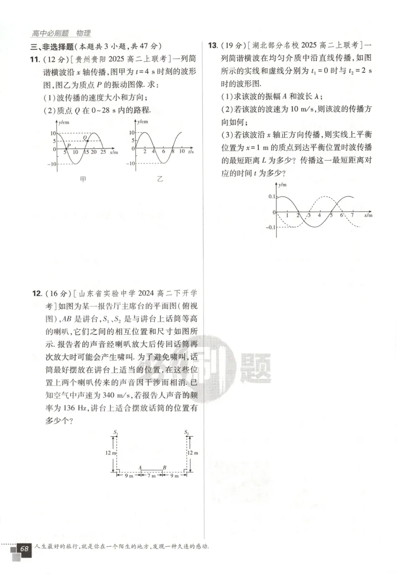 主书_2026版高中必刷题_物理_2026版高中必刷题物理鲁科版_高中必刷题物理选修一LK