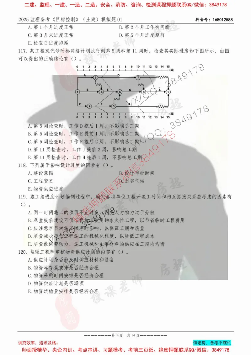 模拟试卷01-最低要求120分_监理工程师_2025监理工程师_2025年监理工程师SVIP_2025年监理土建控制SVIP_05-考前密训✿央企特训✿机构普押