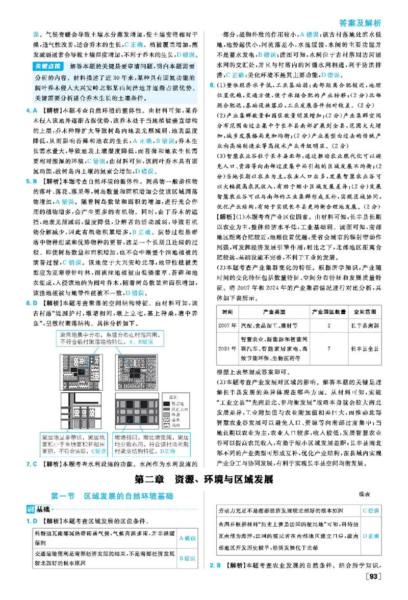 第一章_地理_2026版高中必刷题地理《人教》_2026春高中必刷题地理选修2RJ_答案地理选修2