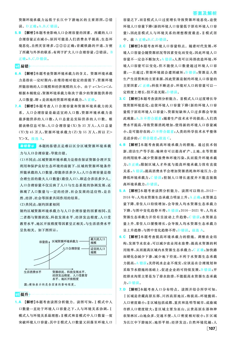 第一章人口_地理_2026版高中必刷题地理《人教》_2026春高中必刷题地理必修2RJ_答案地理必修2