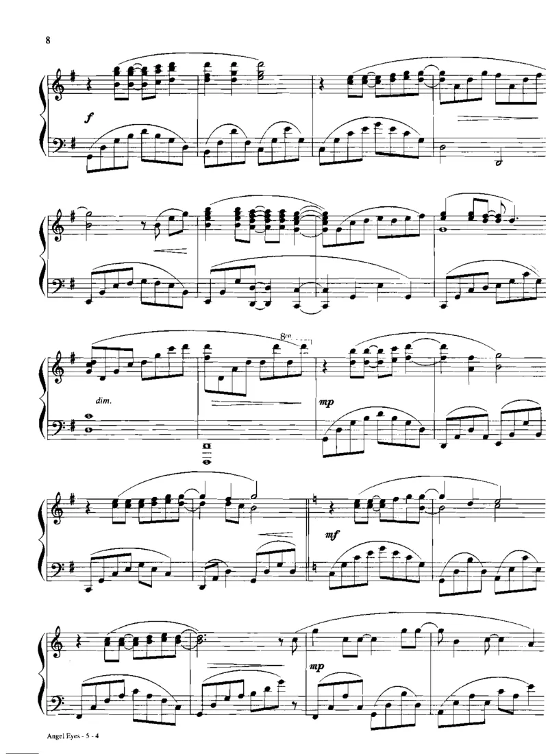 国外流行钢琴独奏_一万首著名钢琴曲谱哈农贝多芬合集视频教学电子版高清无水印可打印_06影视钢琴谱合集_影视主题曲钢琴谱