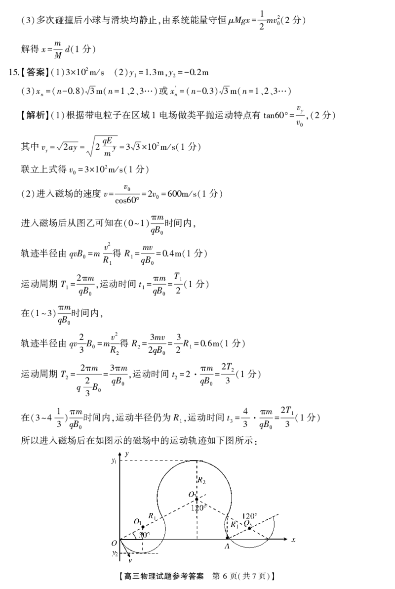 高三物理答案_2024年4月_01按日期_18号_2024届湖南省天壹名校联盟高三下学期4月大联考_湖南省天壹名校联盟2024届高三下学期4月大联考物理试题