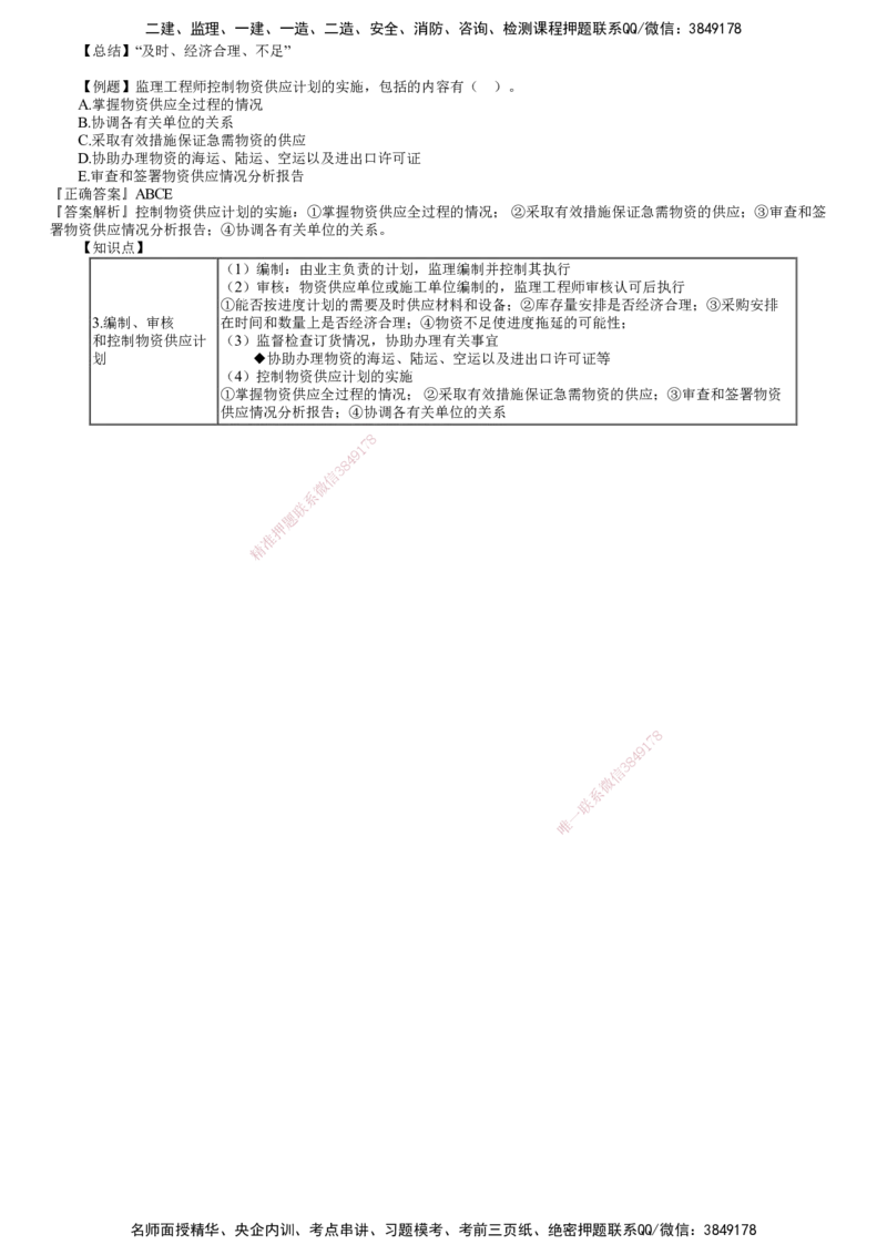 第02讲　建设工程施工阶段进度控制（二）_监理工程师_2025监理工程师_2025年监理工程师SVIP_2025年监理土建控制SVIP_03-习题精析✿实战特训✿模考通关