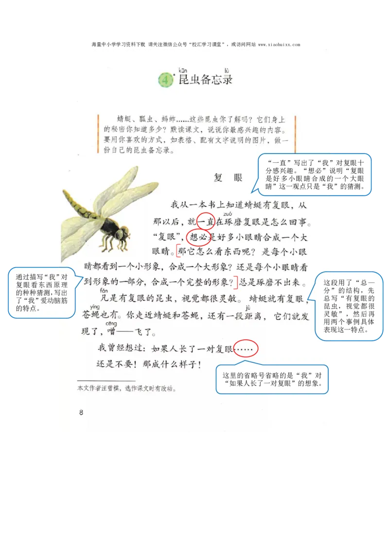 小学三年级下册部编版语文全册.课堂笔记_PDF密码解除_小学1-6年级全部试卷_语文_三年级_3-8-2、小学三年级语文下册_3-8-2-1、学习资料、复习、知识点、归纳汇总_部编版