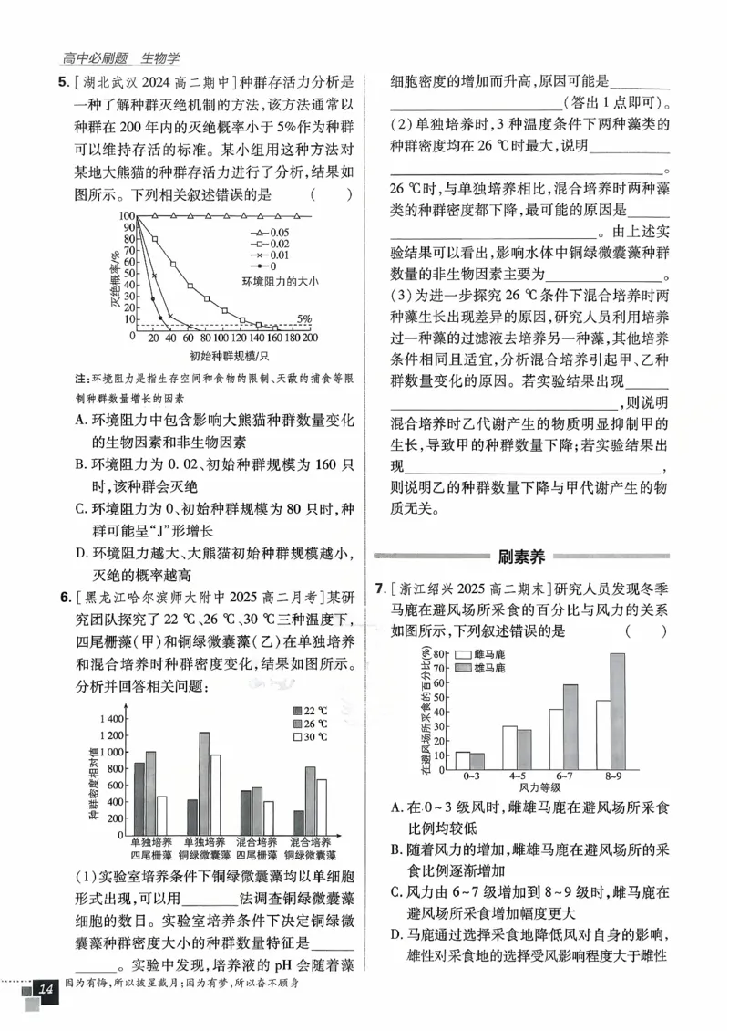 主书生物选修2_生物_2026版高中必刷题生物人教版_2026春高中必刷题生物选修2RJ