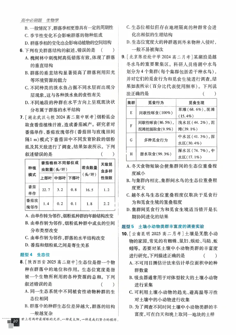 主书生物选修2_生物_2026版高中必刷题生物人教版_2026春高中必刷题生物选修2RJ