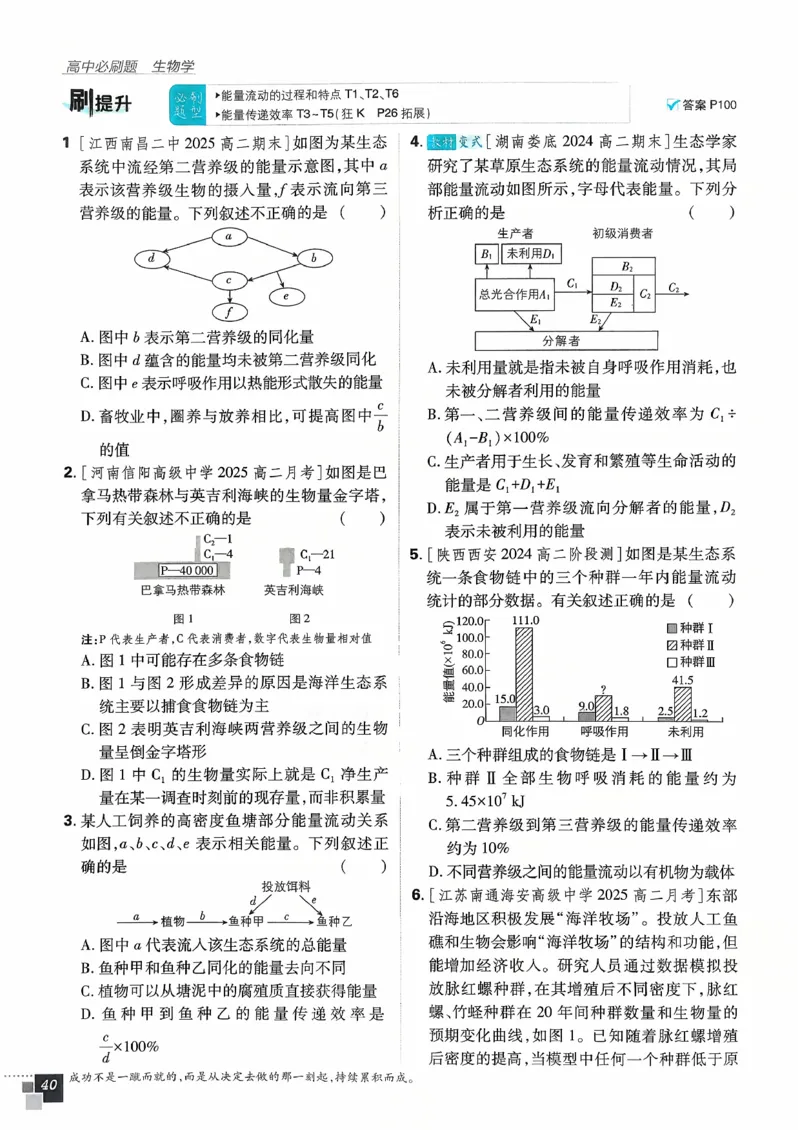 主书生物选修2_生物_2026版高中必刷题生物人教版_2026春高中必刷题生物选修2RJ