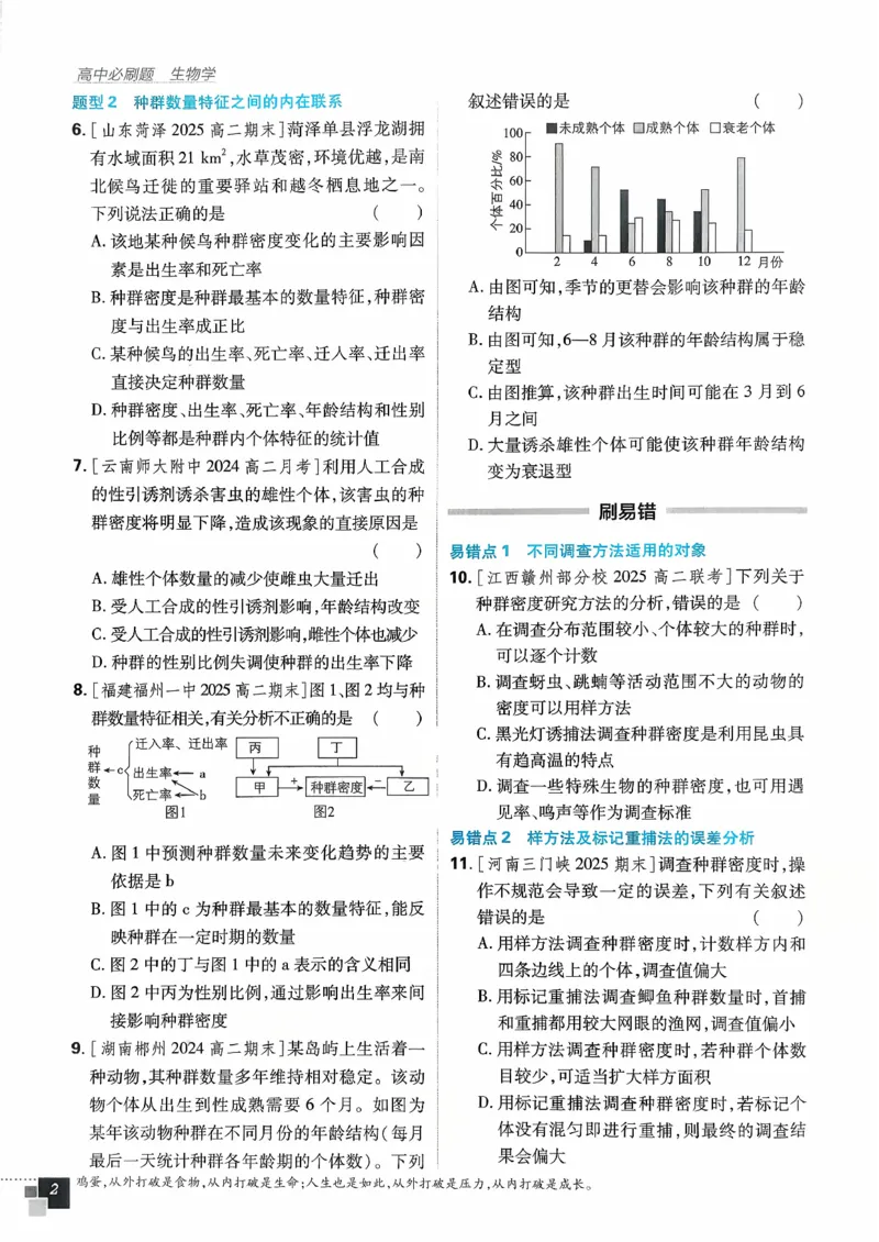 主书生物选修2_生物_2026版高中必刷题生物人教版_2026春高中必刷题生物选修2RJ