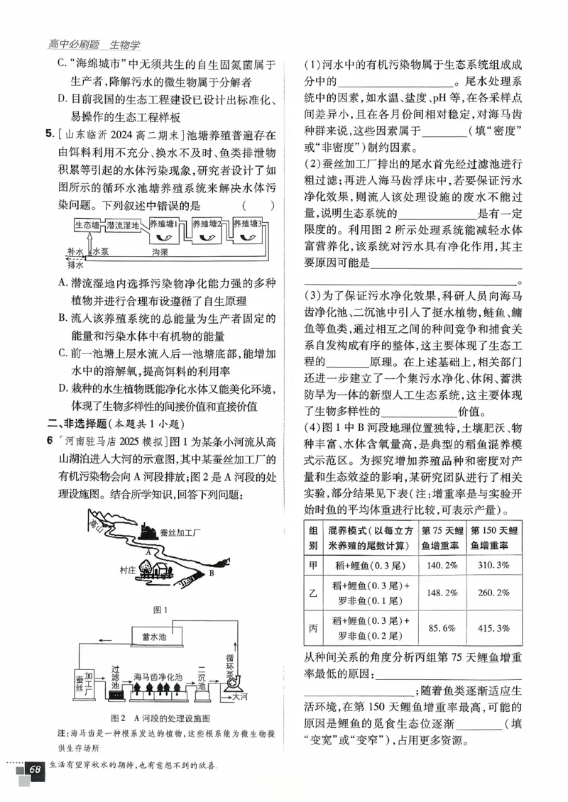 主书生物选修2_生物_2026版高中必刷题生物人教版_2026春高中必刷题生物选修2RJ