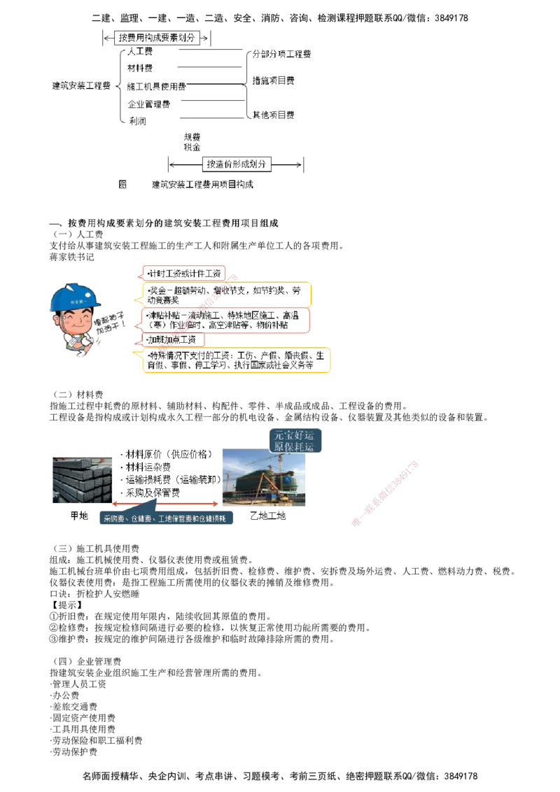 第01讲　概述、建筑安装工程费用的组成_监理工程师_2025监理工程师_2025年监理工程师SVIP_2025年监理土建控制SVIP_02-基础精讲✿高端面授✿深度强化_投资控制（土建）（2025）