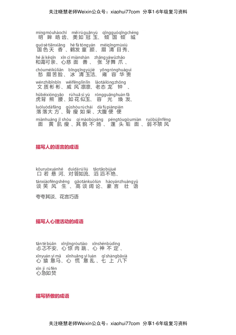 小学语文词语分类大全带拼音小学一年级下册_小学1-6年级全部试卷_语文_一年级_3-6-2、小学一年级语文下册_3-6-2-1、复习、知识点、归纳汇总_通用