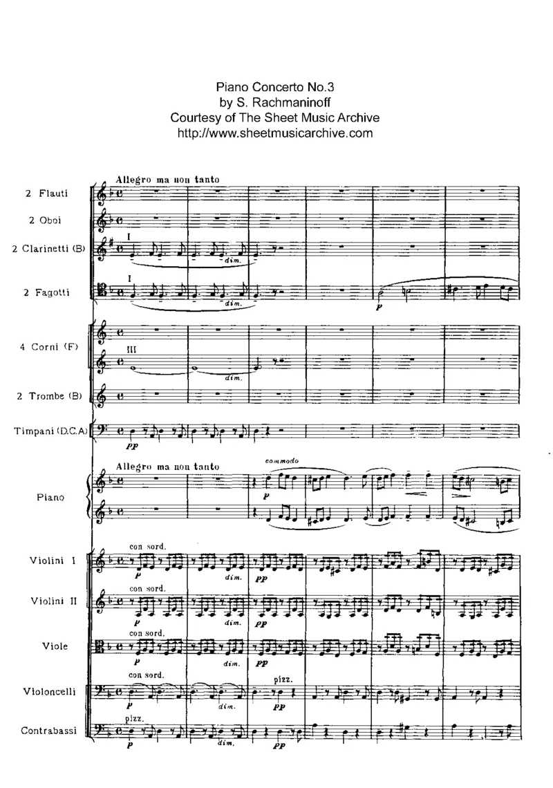拉赫玛尼诺夫第三钢琴协奏曲总谱完整版_一万首著名钢琴曲谱哈农贝多芬合集视频教学电子版高清无水印可打印_08名曲总谱合集