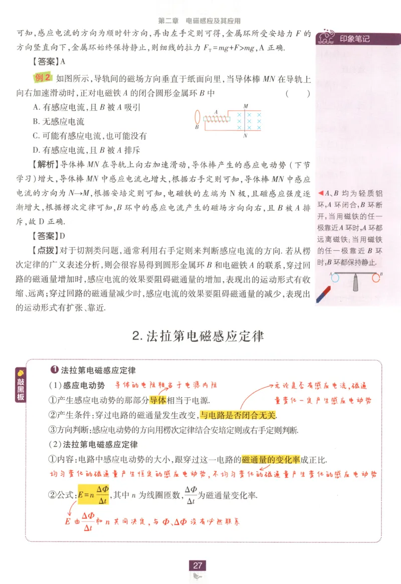 狂K重点_2026版高中必刷题_物理_2026版高中必刷题物理教科版_2026版高中必刷题物理选择性必修二（教科版）