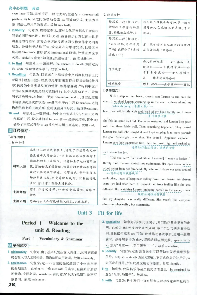 答案_2026版高中必刷题_英语_2025版高中必刷题英语《译林》_2026版高中必刷题英语选修一二译林版