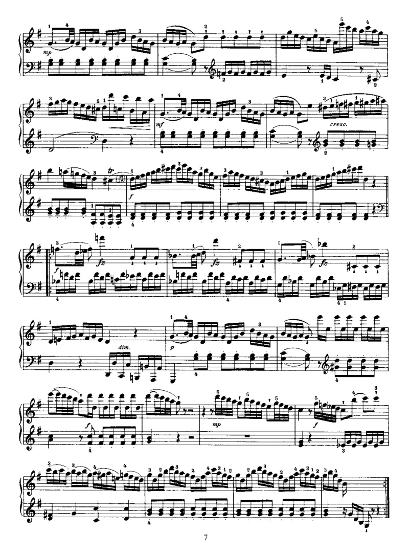 海顿奏鸣曲No_40_in_G_一万首著名钢琴曲谱哈农贝多芬合集视频教学电子版高清无水印可打印_1古典钢琴知名音乐家谱_海顿钢琴谱全集