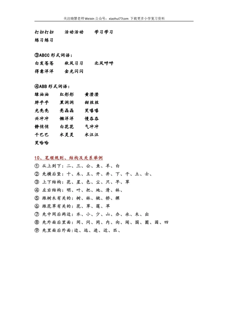 小学一年级语文上册全部课本知识考点汇总_小学1-6年级全部试卷_语文_一年级_3-6-1、小学一年级语文上册_3-6-1-1、复习、知识点、归纳汇总_通用