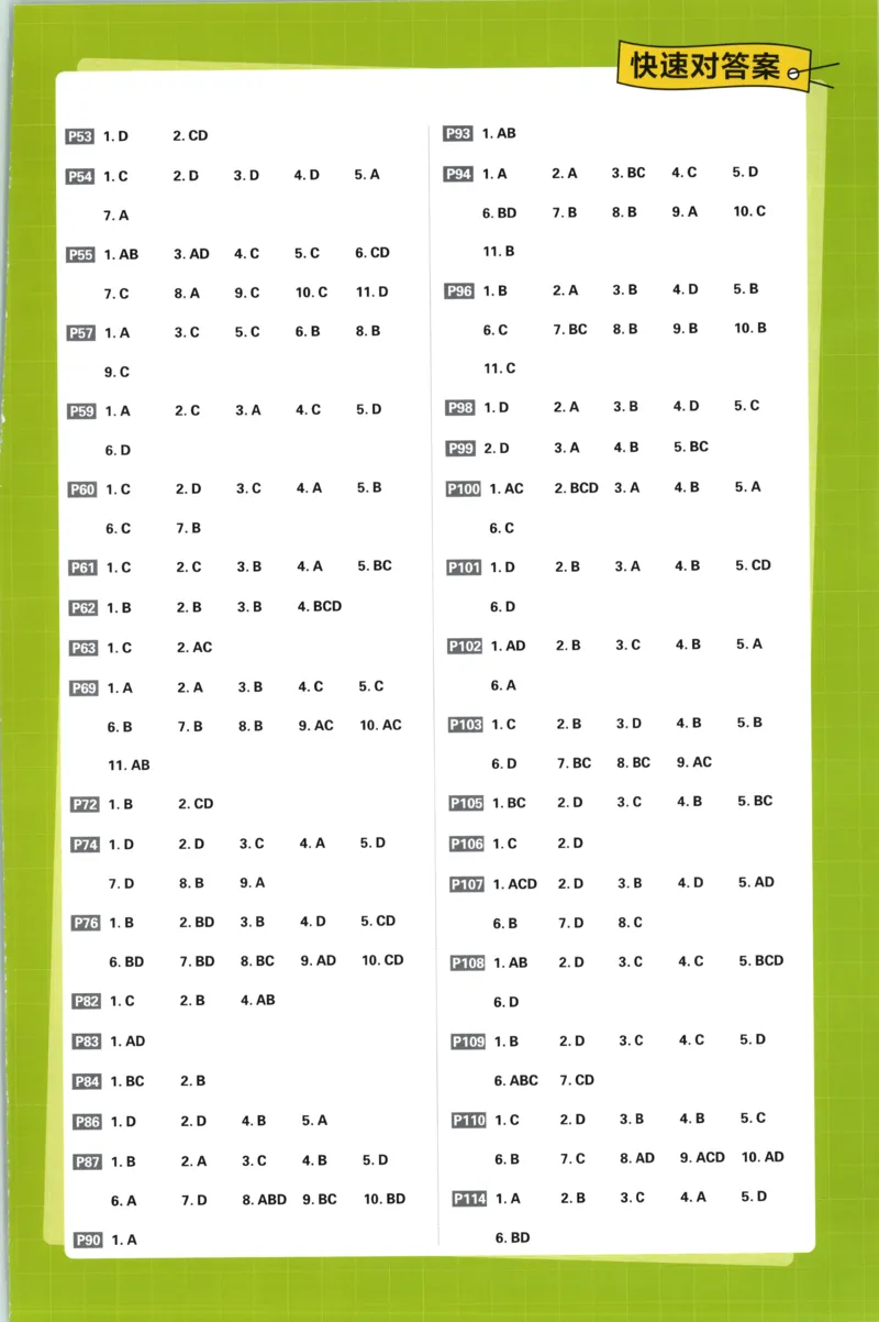 答案_2026版高中必刷题_物理_2026版高中必刷题物理鲁科版_2026版高中必刷题物理必修三（鲁科版）
