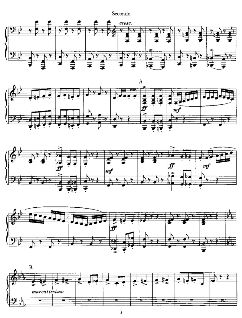 快步进行曲PasRedoublie,Op86(4Hands)_一万首著名钢琴曲谱哈农贝多芬合集视频教学电子版高清无水印可打印_1古典钢琴知名音乐家谱_圣桑钢琴谱全集