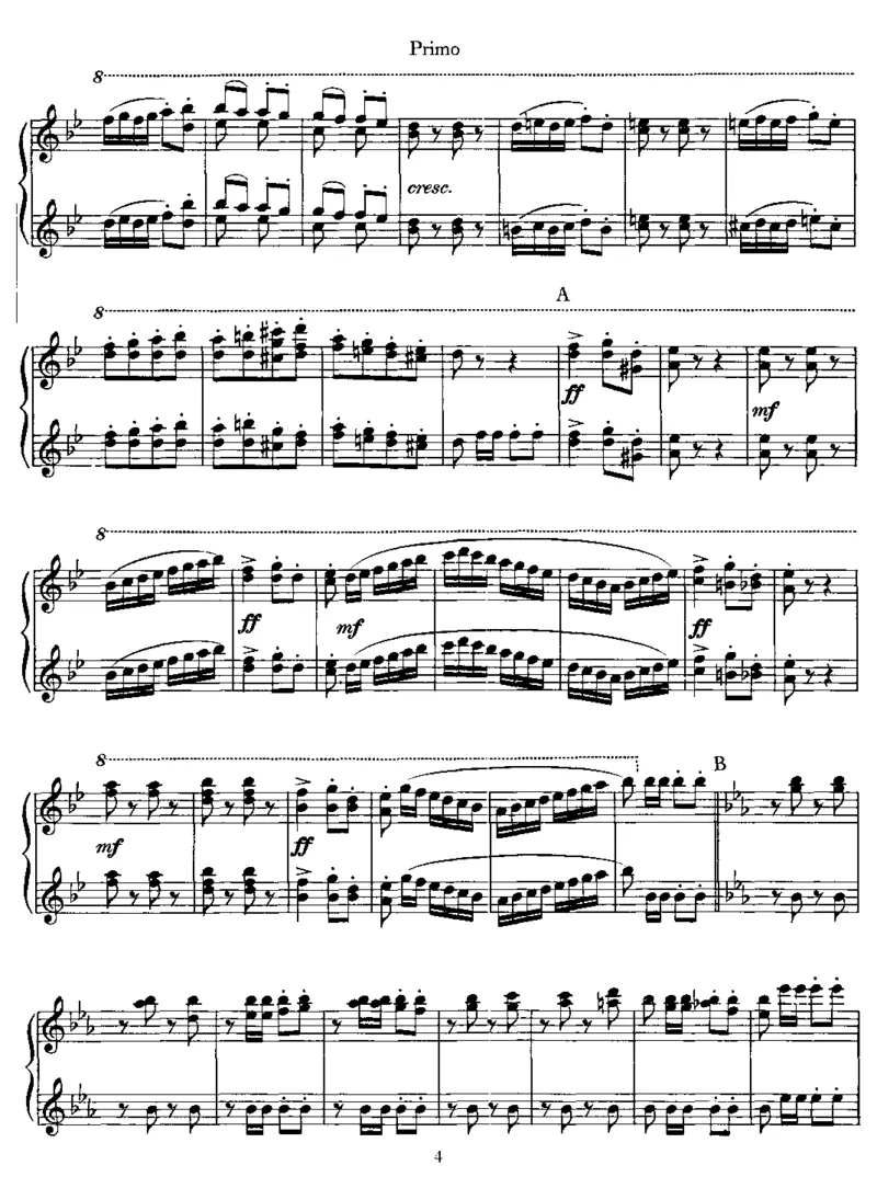 快步进行曲PasRedoublie,Op86(4Hands)_一万首著名钢琴曲谱哈农贝多芬合集视频教学电子版高清无水印可打印_1古典钢琴知名音乐家谱_圣桑钢琴谱全集