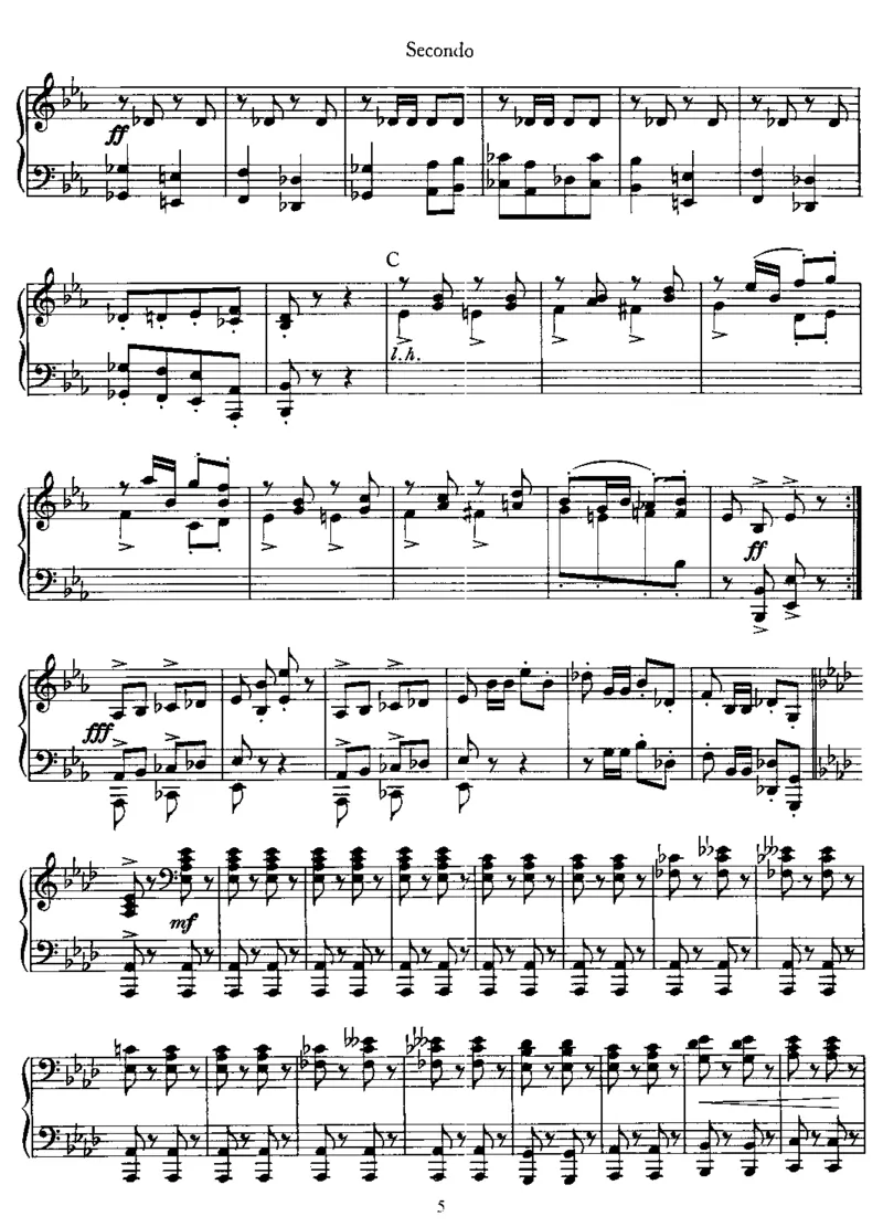 快步进行曲PasRedoublie,Op86(4Hands)_一万首著名钢琴曲谱哈农贝多芬合集视频教学电子版高清无水印可打印_1古典钢琴知名音乐家谱_圣桑钢琴谱全集