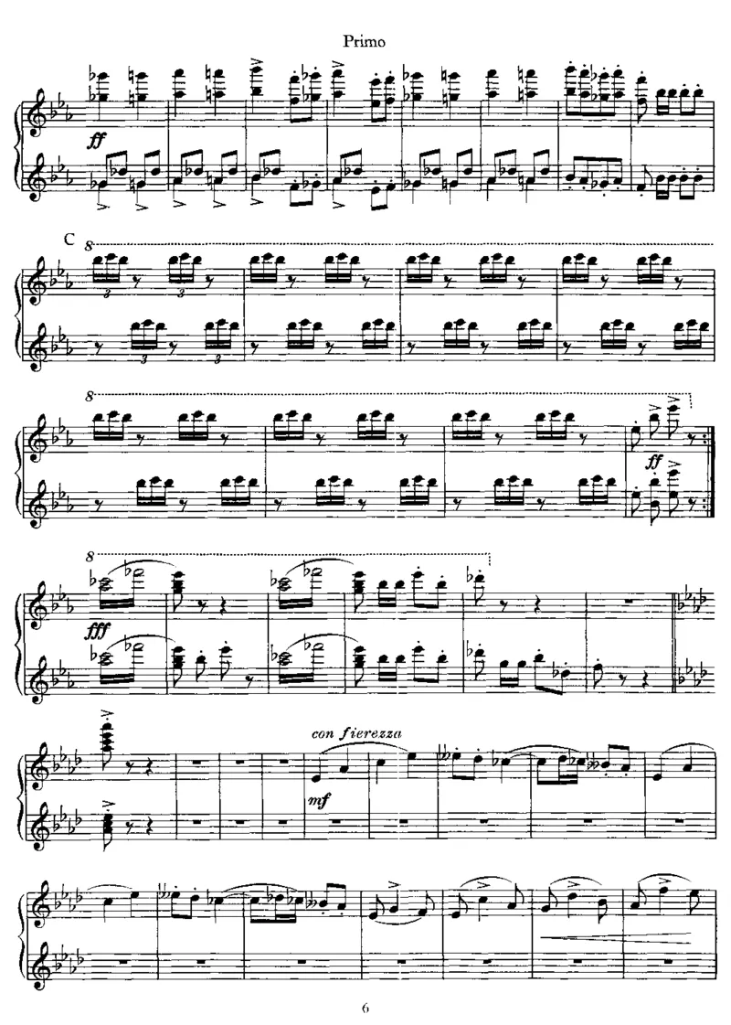 快步进行曲PasRedoublie,Op86(4Hands)_一万首著名钢琴曲谱哈农贝多芬合集视频教学电子版高清无水印可打印_1古典钢琴知名音乐家谱_圣桑钢琴谱全集