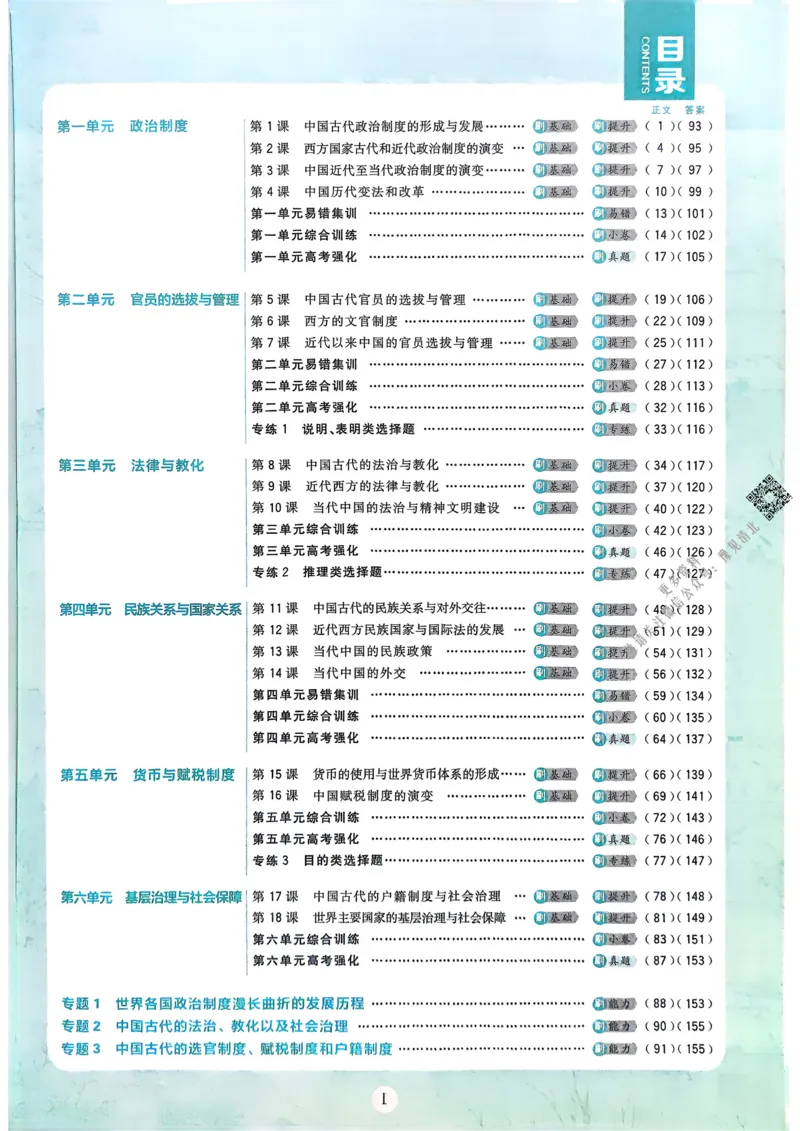 2026版高中必刷题历史选修1_历史_2026版高中必刷题历史选修1RJ