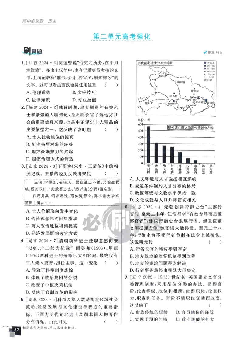 2026版高中必刷题历史选修1_历史_2026版高中必刷题历史选修1RJ